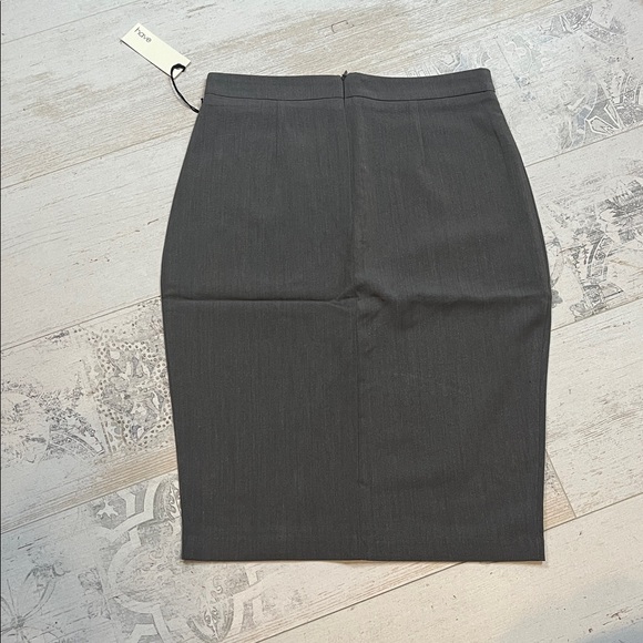 2/$40 Charcoal Gray Pencil Skirt with Front Slit - Picture 6 of 8